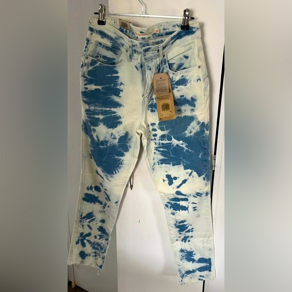 Levi’s Blue and White Tie-Dye Jeans